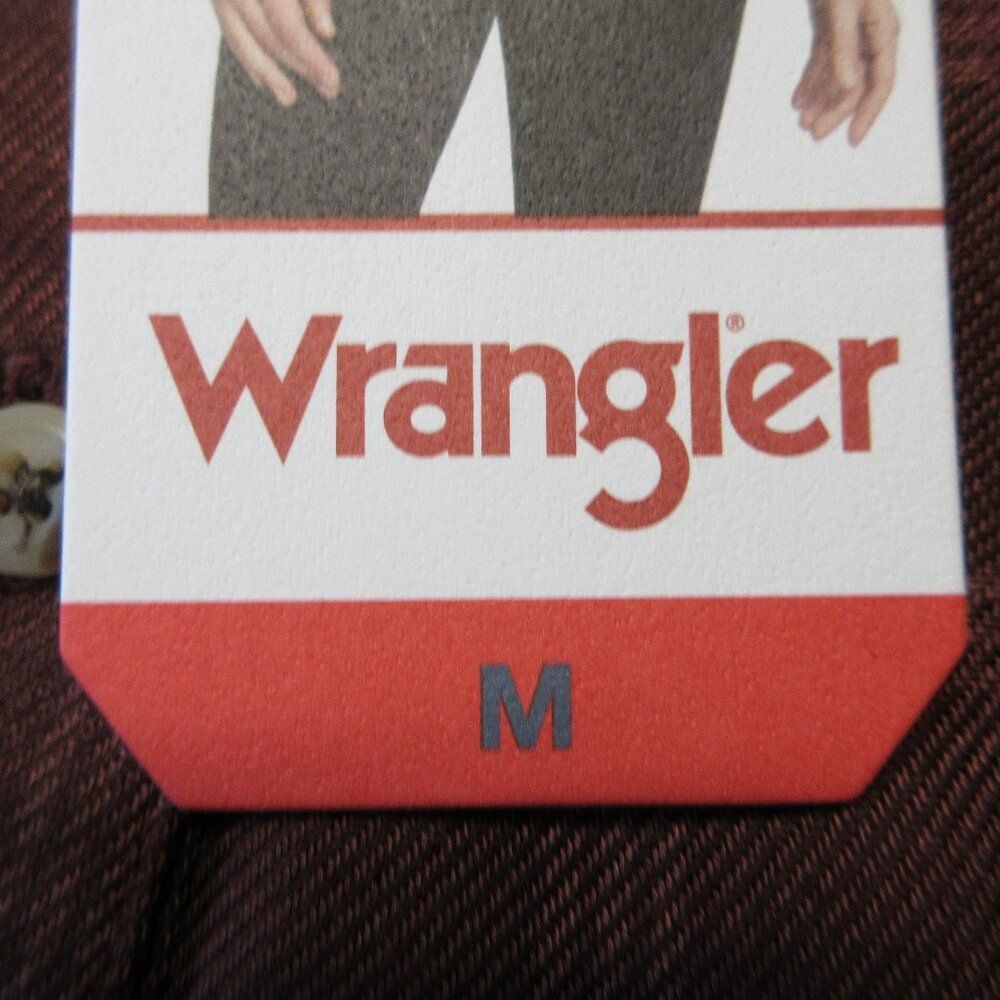 WRANGLER Brown Rust Plaid Blouse Womens Size M (8-10) Popover Top Shirt NWT - Picture 8 of 13